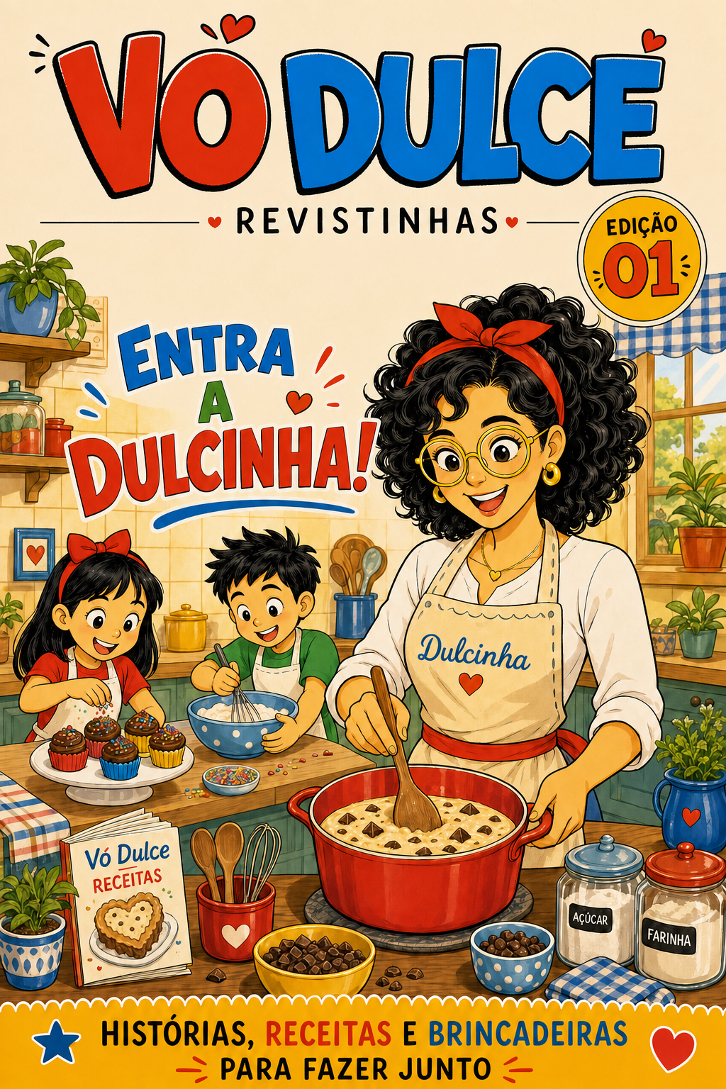 Capa da Edição 01 das Revistinhas Vó Dulce: Entra a Dulcinha